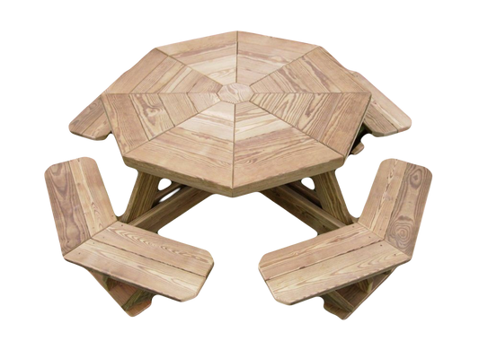 Octagon Picnic Table with Bench Seats